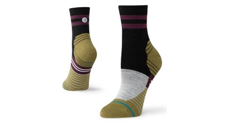Stance performance minimal light wool quarter socks black / green