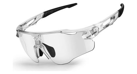 Lunettes de vélo polarisées photochromiques pour cyclisme - blanc