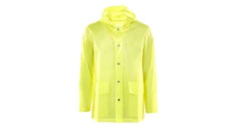 Capa corta con capucha rains ltd foggy neon yellow xs/s