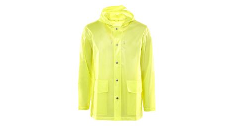 Manteau rains ltd short hooded foggy fluo jaune
