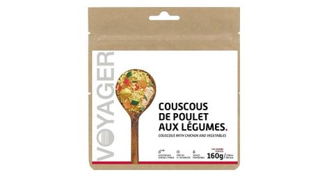 Repas lyophilise voyager couscous de poulet aux legumes xxl 160g