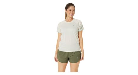 Maglia a maniche corte asics run icon donna beige xs