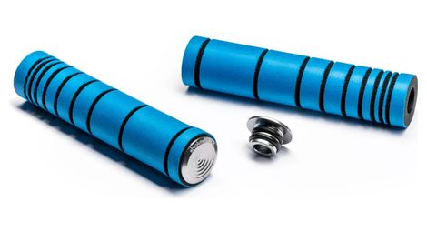 Puños absoluteblack premium silicone dual density enduro 33mm azul