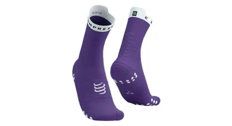 Compressport pro racing socks v4.0 run high violet/white