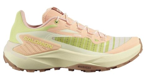 salomon genesis women s trail running shoes in pink yellow