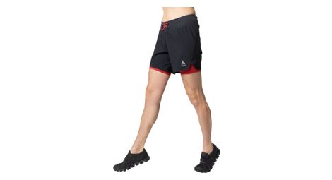 Odlo x-alp trail 6 inch damen 2-in-1 shorts schwarz / rot