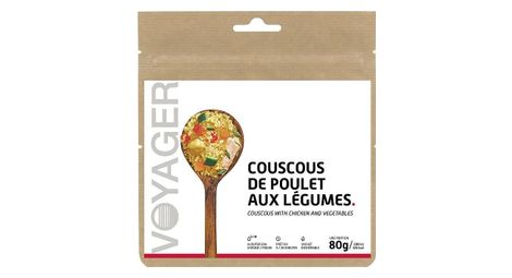 Repas lyophilise voyager couscous de poulet aux legumes 80g