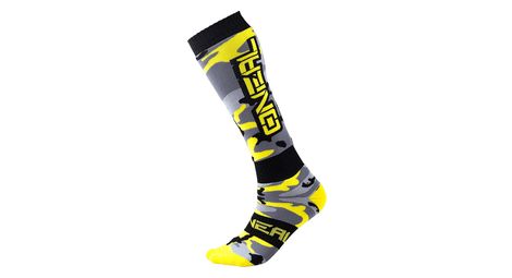 Paire de chaussettes hautes o'neal pro mx hunter hi-viz noir / gris