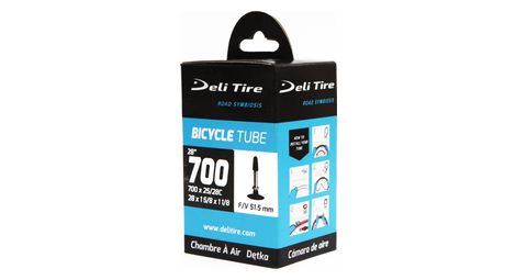 Chambre à air route, DELI TIRE 28", FV Presta dans une boîte