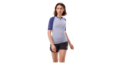 Maillot Manches Courtes Compressport Trail Racing Postural Mauve Femme