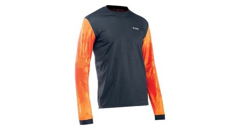 Maillot manches longues northwave enduro noir orange