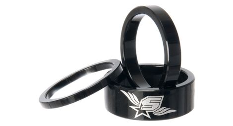 Spank kit de 3 entretoises de direction tweet tweet 1 1 8 noir