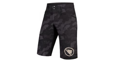 Pantalones cortos endura singletrack ii camuflaje negro