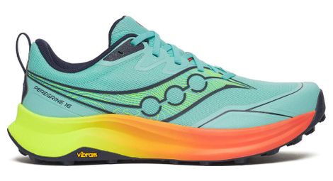 Chaussures Trail Saucony Peregrine 16 Bleu/Orange/Jaune Homme