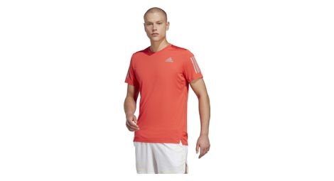 Maillot manches courtes adidas running own the run rouge