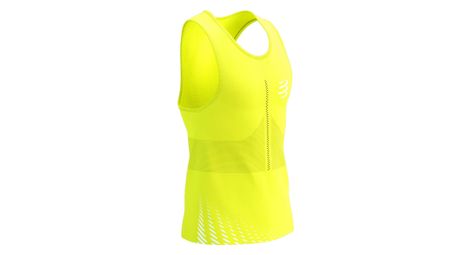 Debardeur compressport pro racing singlet m evening primrose jaune