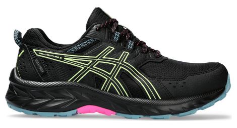 Asics gel venture 9 waterproof trail shoes black yellow blue women's