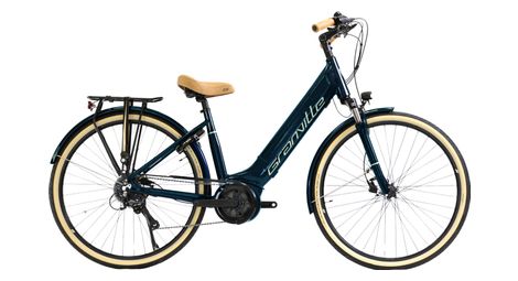 Velo de ville electrique granville e integrated 30 plus unisex shimano acera 7v 500 wh 700 mm bleu night