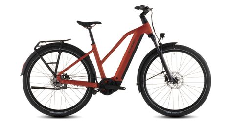 VTC Électrique Cube Touring Hybrid Comfort SLX 800 Trapeze Shimano Nexus 5V Courroie 800 Wh 700 mm Rouge Orange Chilli 2026