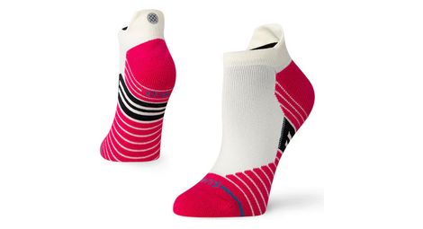 Stance performance minimal mid tab socks white / pink