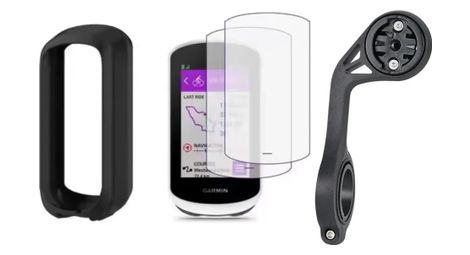Pack Accessoires Garmin Edge Explore 2 (2 écran de protections + Housse + Support déporté XL optimisé Explore 2)