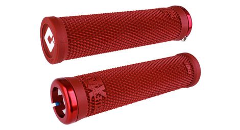 Coppia di manopole odi ruffian xl v2.1 135 mm rosso / bianco