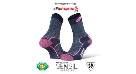 Chaussettes de randonnee bv sport double polyamide evo