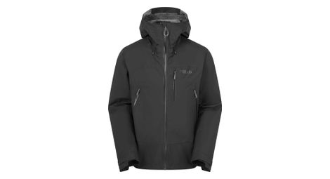 Chaqueta impermeable de montaña rab downpour negra