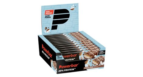 Protein bar 40% + crisps (12x40g) - powerbar - chocolat noix de coco -  barres protéinées