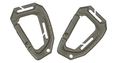 2 mousquetons tactique molle vert olive - miltec