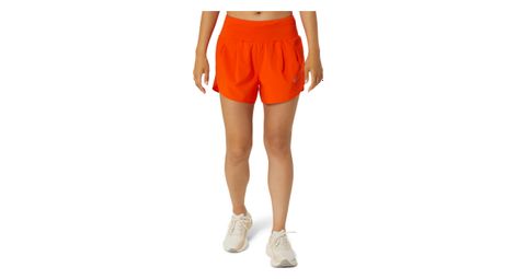 Asics road damen shorts 3.5in rot xs