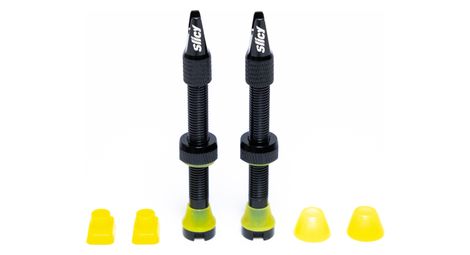 Paire de Valves Tubeless Slicy Rocket Valve V2 Noir