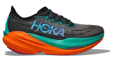 Chaussures running hoka mach x 2 noir/vert/orange homme