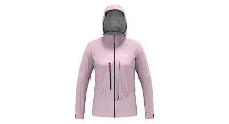 Giacca impermeabile da donna salewa sella 3l rosa