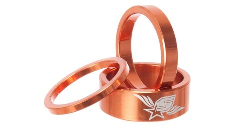 Spank kit de 3 entretoises de direction tweet tweet 1 1 8 orange