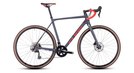 Cube cross race pro bicicletta da ciclocross shimano 105/grx 11s 700 mm grigio rosso 2023