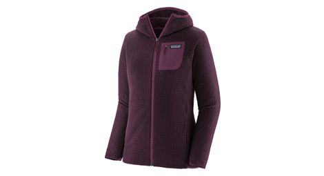 Damen patagonia r1 air full-zip hoody fleecejacke violett l