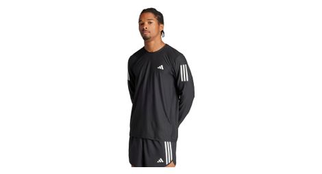 Camiseta de manga larga adidas own the run negra hombre