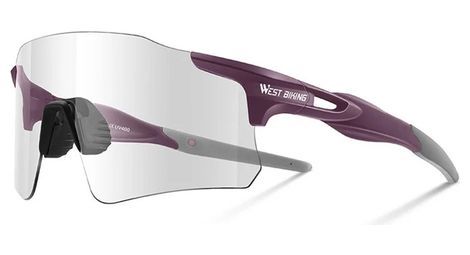 Lunettes de vélo photochromiques en polycarbonate léger - violet