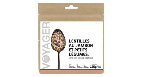 Repas lyophilise voyager lentilles au jambon et petits legumes 125g