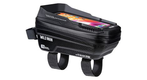 Bolsa de cuadro bici con porta móvil 1 L negra WILD MAN