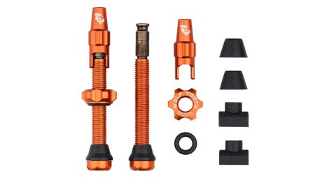 Valves Tubeless Wolf Tooth avec Clik Valve Orange