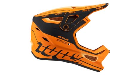 Casco integral caltec 100% status naranja / negro xl (61-62 cm)