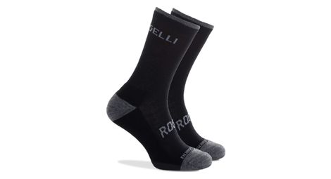 Chaussettes velo rogelli merino wool - unisexe - noir