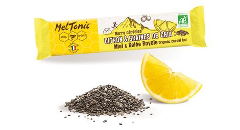 Meltonic organic cereal lemon chia energy bar 30g