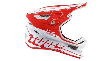 Casque intégral 100% status caltec rouge / blanc