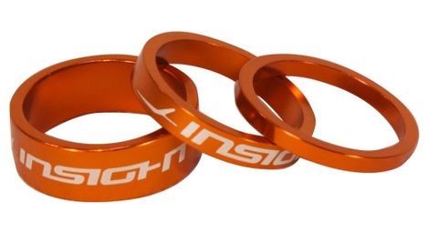 Insight 1-1/8'' x3 spacers orange