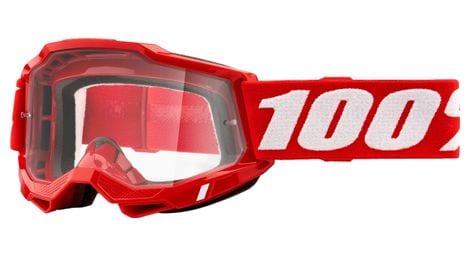 100% accuri 21 red goggle - clear lens