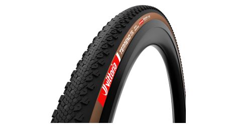 Pneu Gravel Vittoria Terreno T30 Fine Loose Gravel Endurance 700 mm Tubeless Ready Souple Anti-Puncture Belt Endurance Formulation Graphene Flancs Marrons