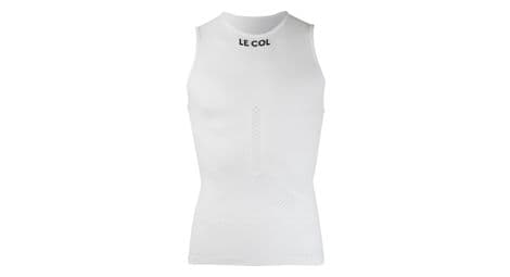 Sous-maillot unisexe sans manches le col mesh pro blanc